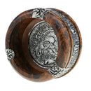 Leopard Print Creative Solid Wooden Ashtrays Round Thailand Style Ashtrays