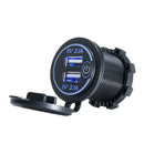 5V 2.1A 12-24V Dual Usb Car Charger Universal Power Adapter Socket With Led