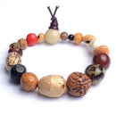 Natural 18 Bodhi Seed Beads Buddhist Prayer Bead Mala Bracelet Blessing bracelet