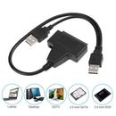 USB 2.0 to Sata Adapter For 2.5/3.5in SSD Hard Disk Drive Converter Cable Cord