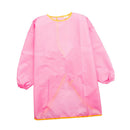 Kids Long Sleeve Apron Drawing Cooking Craft Art Smock Size S+M+L Pink