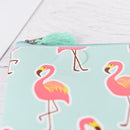 1 Pc Diary Lovely Flamingos PU Coin Purses Zipper Zero Wallet Card Key Bag ^