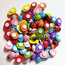 100x Mixed Ladybird Mini Self Adhesive Wooden Ladybugs Craft Card Wood Topper AA