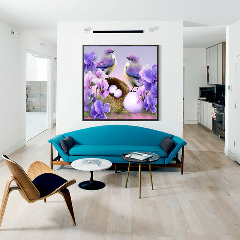 5D DIY Round Drill Diamond Painting Bird Cross Stitch Embroidery Mosaic Kit