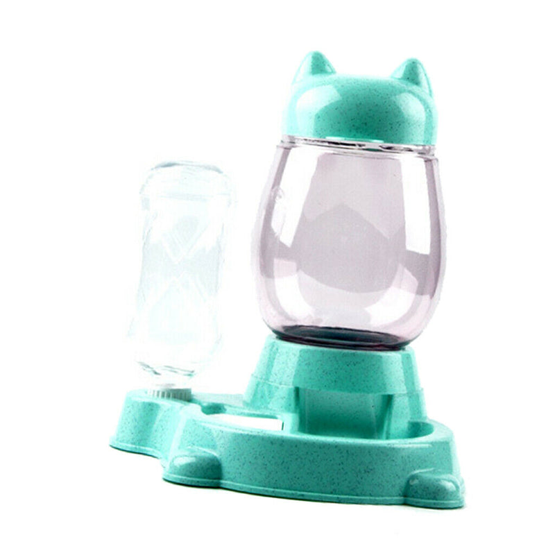 Cat Dog Automatic Water Dispenser Pet Feeder Bowls for Small Dogs Cats Green