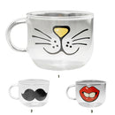 Cute Cat Kitten Face Juice Water Milk Coffee Cup Glass Beverage Drink Mug