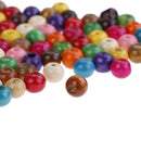100Pcs mixed color round beads makeing necklace DIY kids crafts wood beads 8mmLJ