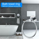 Bathroom Stainless Steel Round Wall Mounted Towel Ring Holder Hanger Rack A