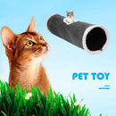 Collapsible Pet Cat Tunnel for Indoor Outdoor Suede Hideaway Tube Play Toys