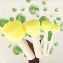 4x Wooden Handle Stencil Sponge Foam Brush Furniture Crafts Art Painting Tools