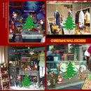 Christmas Glass Wall Stickers Santa Claus Tree Decals Decoration Ornaments