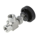 1/8" Equal Female Thread 304 Stainless Steel Flow Control Shut Off Needle Valve