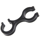 Portable Trekking Pole Walking Stick 8 Shaped Clip Clamp Accessories Black F5C4