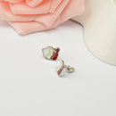 3 Pairs of Earrings Christmas Santa Snowman Mini Small Stud Post Earring