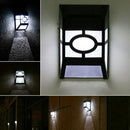 Retro Solar LED Wall Light Outdoor Waterproof Yard Fence Lamp (White Light)