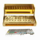 30X Dental Diamond Burs Drill Disinfection + Block High Speed Handpieces Holder~