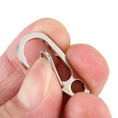 Aluminum Alloy Key Chain Ring Key Fob with Mini Spring EDCGEAR Buckle Clip  Y8I6