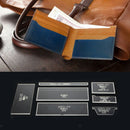 7pcs Short Wallet Bifold Acrylic Leather Craft Template Pattern Purse Making
