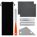 Guitar Luthier Tool Set (7 Pcs), Clean and Polish Tool Guitar Fret Crowning