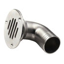 316 Stainless Steel 90 Deg Elbow Floor Drain 32mm Hose RV Camper Heavy Duty