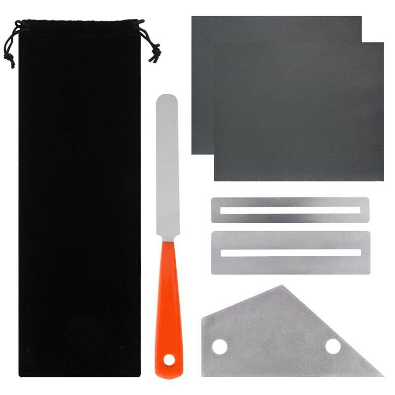 Guitar Luthier Tool Set (7 Pcs), Clean and Polish Tool Guitar Fret Crowning
