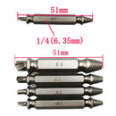 4x Universal Broken Bolt Metal Remover Screw Extractor Easy Out Drill Bits Stud