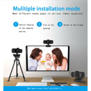 C6 Rotatable USB 2K 1080P Webcam with Mic HD Camera for PC Laptop Conference