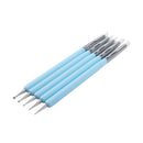 5 X 2 Way Ball Styluses Dotting Tool Silicone Color Shaper Brushes Pen for  M6R8