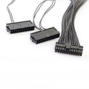 2pcs ATX 24Pin Quad 3 PSU Power Supply Starter Motherboard Adapter Cable