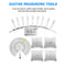 1 Set Guitar Measure Tool Understring Radius String Feeler Notched Radius Gauges