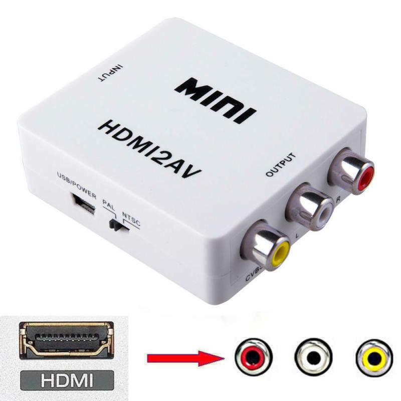 Mini Composite 1080P HDMI to RCA Audio Video CVBS AV Converter For HD  OGE