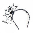 Headband Gothic Halloween Black Felt Spider Web Lace Crown Costume Ball-Hairband