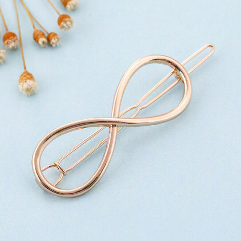 Fashion Hollow Dainty Hairpin Clip Alloy Hair Snap Clamp Women Girl Headwear