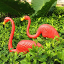 2Pcs Pink & Red Plastic Flamingo Yard Garden Lawn Art Ornaments Decor