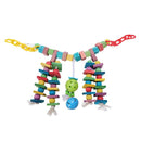 1X(Bird Parrot Toys Play Set For Bird Cage, Colorful Chewing Hanging Swing