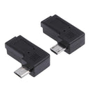 2pcs 90 Degree Micro USB Female to Micro USB Male Adapter Connector