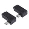 2pcs 90 Degree Micro USB Female to Micro USB Male Adapter Connector