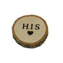 2Pcs/Set Wooden Rustic Wedding Engagements Ring Box Bearer Ring Holder Case OZ