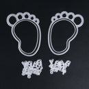 1 Set Metal Feet Circle Letters Embossing Cutting Dies Stencil