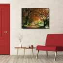 Painting By Numbers Kit DIY River Tree Hand Painted Canvas Oil Art Picture A