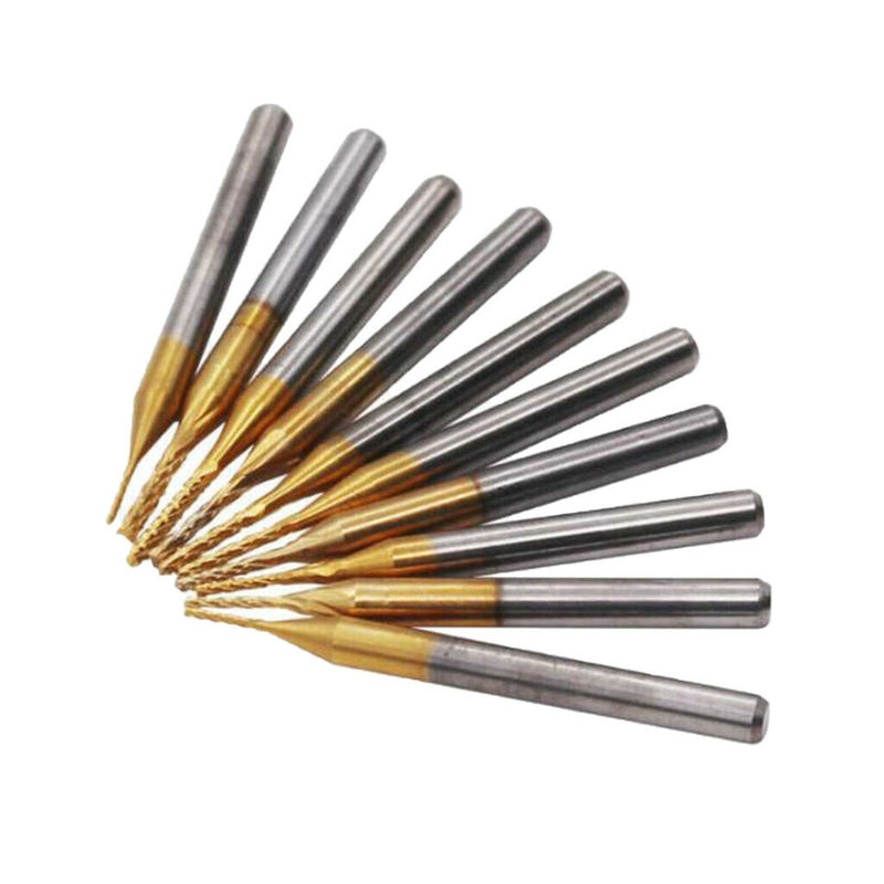 10pcs Milling Cutter Router Bits Engraving Cutting End Machine Endmills Tool