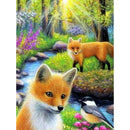 Drawing Art Full Round Drill Animal Fox 5D Kit DIY Diamond Painting (LD481)