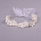 Baby Girls White Floral Hair band Adjustable Headband Lace Flower Headband Gw