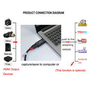 HDMI to USB 2.0 Video Capture Card Adapter Game / Video Live Streaming New