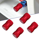 4X Red Auto Car Tyre Rim Valve Wheel Stem Air Port Dust Caps Cover Accessory HOT