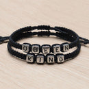 Couple Handmade Bracelets King And Queen His Hers Charm Bracelet Bangle Gift HK