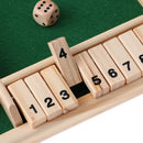 Family Board Game Shut the Box Game 4 Sided 10 Number Wooden Board Game