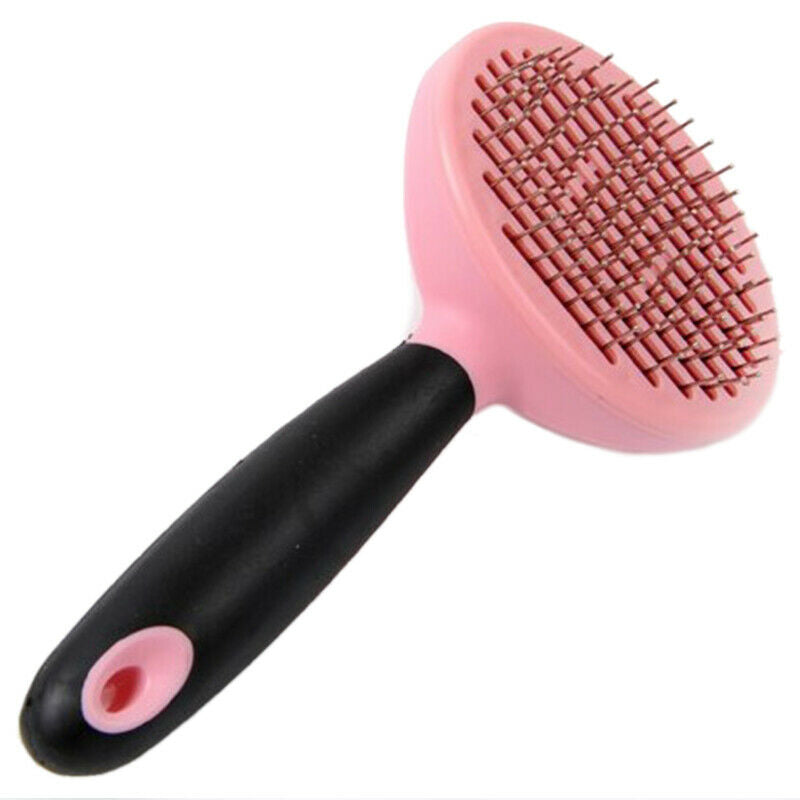 Pink Dog Cat Comb Shedding Tool Brush Comb Rake Pet Fur Grooming Quick Clea