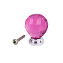 1Pcs Pink Acrylic Drawer Pull Knob Cabinet Dresser Bin Cupboard Door Handles