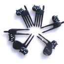 6Pcs Mini Animal Fork Fruit Picks Cute Cartoon Cat  Fork Bento Lunch Box Deco OH